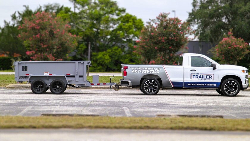 6X10 Tandem Axle U-Dump Trailer - 31" (gray)