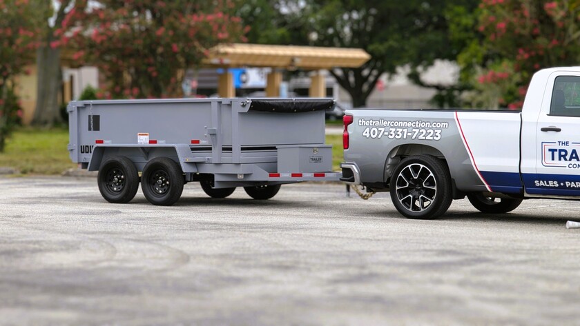 6X10 Tandem Axle U-Dump Trailer - 31" (gray)