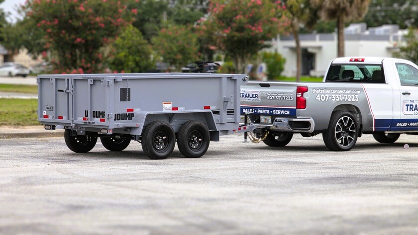 6X10 Tandem Axle U-Dump Trailer - 31" (gray)