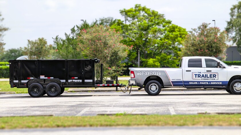 U-Dump 7' x 14' Dump Trailer - 48" Sides (black)