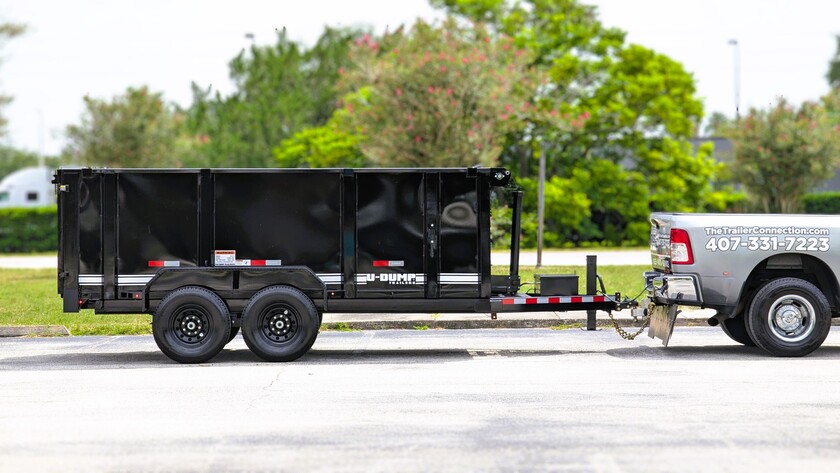 U-Dump 7' x 14' Dump Trailer - 48" Sides (black)