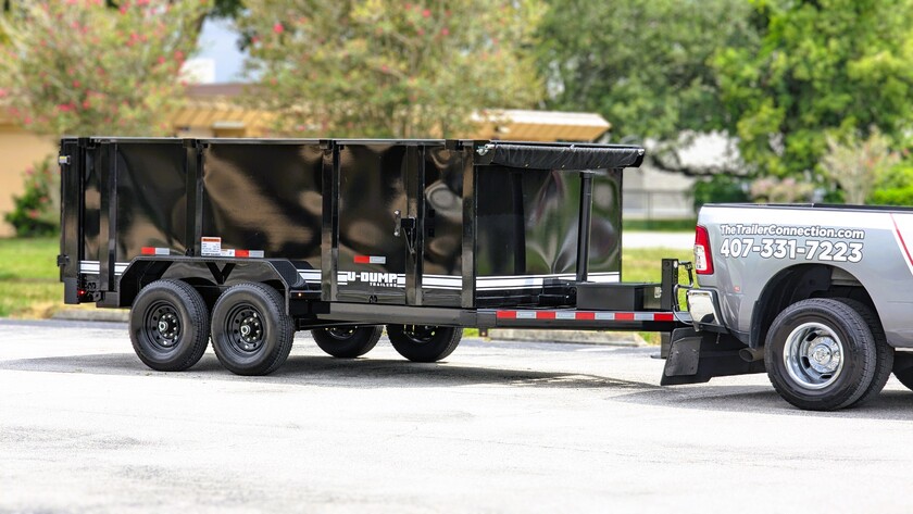 U-Dump 7' x 14' Dump Trailer - 48" Sides (black)