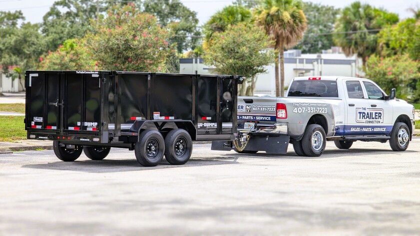 U-Dump 7' x 14' Dump Trailer - 48" Sides (black)