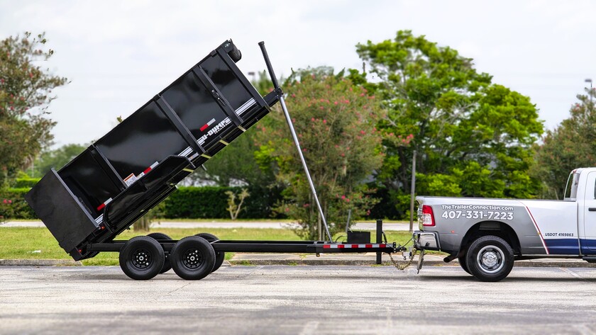 U-Dump 7' x 14' Dump Trailer - 48" Sides (black)