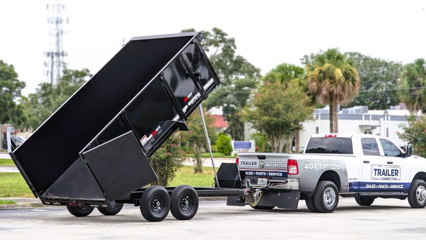 U-Dump 7' x 14' Dump Trailer - 48" Sides (black)